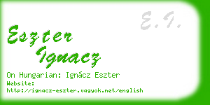 eszter ignacz business card
